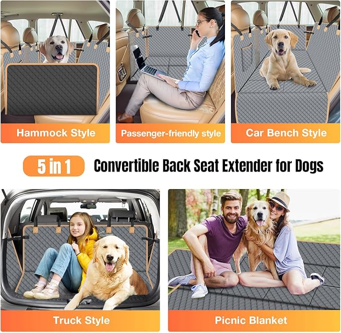 Dog Car Seat Cover for Back Seat