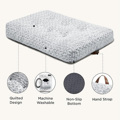 Bedsure Big Dog Bed for Crate 48" x 29", Grey