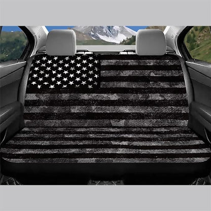 Tupalatus Set of 2 Pack Car Back seat Covers Full Set Auto Backing Bench Seats Covers Pet Dog Pads Fit Most Vehicle Truck for American Independence Day