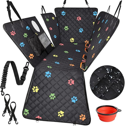 Large Dog Car Seat Cover for Back Seat 100% Waterproof 600D 6-Layer