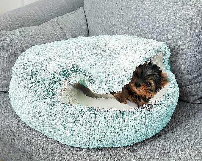 Dog Cave Bed for Small Dogs Cats Pets (20" D,