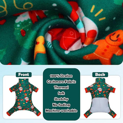 CuteBone Turtleneck Dog Pajamas Pet Clothes Thermal Dralon Onesie Cashmere High-Necked Puppy Pjs Coat GP09M