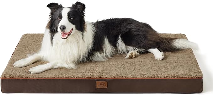 Bedsure XL Dog Bed for Large Dogs 100lbs, Brown