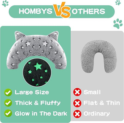 HOMBYS Chewproof Dog Pillow Glow in The Dark Dog Claming Pillow for Dog Anxiety Reduce
