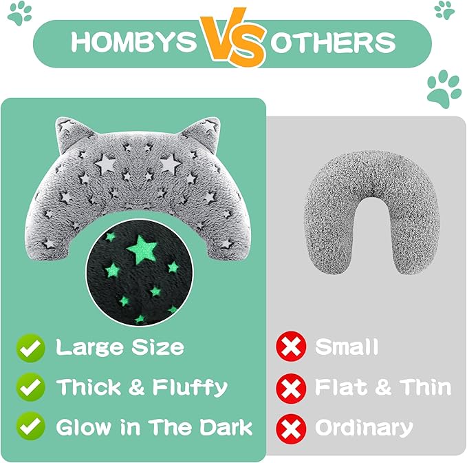 HOMBYS Chewproof Dog Pillow Glow in The Dark Dog Claming Pillow for Dog Anxiety Reduce