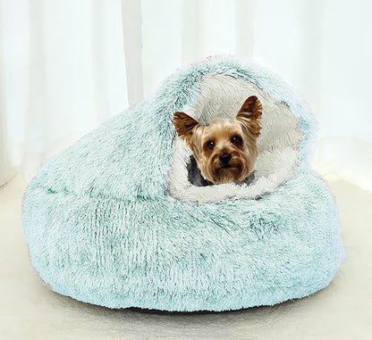 Dog Cave Bed for Small Dogs Cats Pets (20" D,