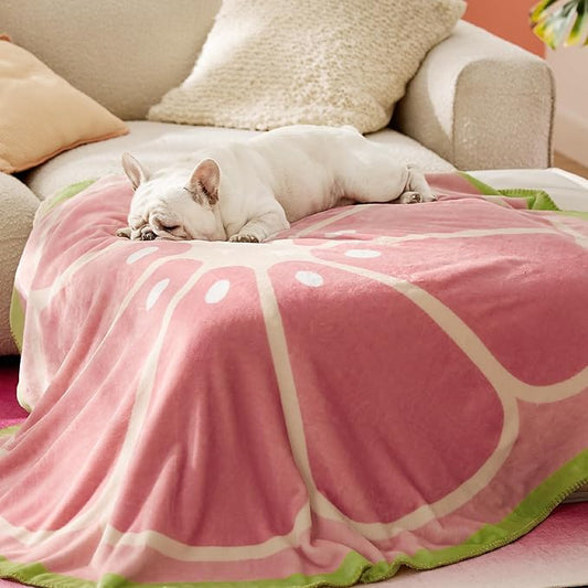 Lesure Dog Blankets for Medium Dogs 350GSM Flannel 40"x40", Pink