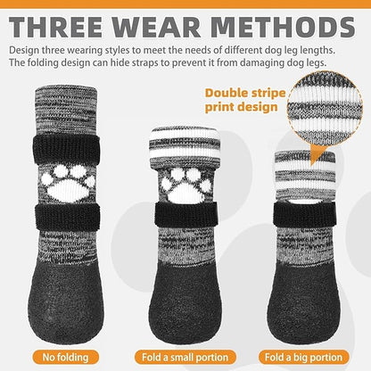 KOOLTAIL Anti Slip Dog Socks to Prevent Licking Paws for Hot/Clod Pavement