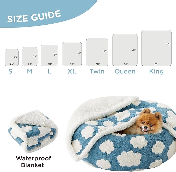 Lesure Waterproof Dog Blanket for Large Dogs 3D Textured