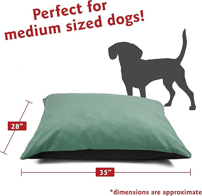 Majestic Pet Rectangle Medium Dog Bed Washable – Non Slip Comfy Pet Bed – Dog Crate Bed Super Value Pillow Dog Bed – Dog Kennel Bed for Sleeping 35 x 28 Inch