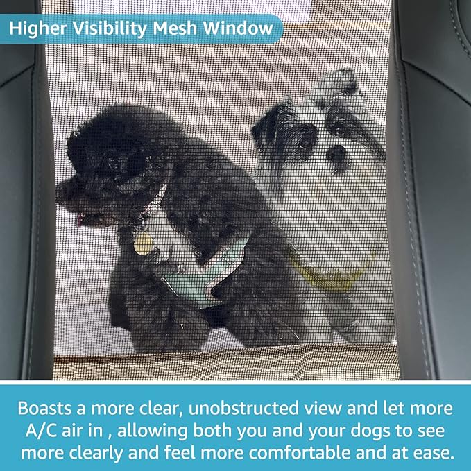 Lassie Dog Car Hammock for 2020-2024 Tesla Model Y/2018-2024 Model 3 4 Headrests, 100% Waterproof