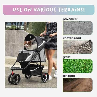 Petique Revolutionary Durable Pet Stroller 55LBS -