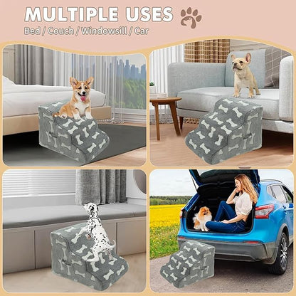 Dog Stairs for Small Dogs 2/3/4-Step Dog 3 - 1)