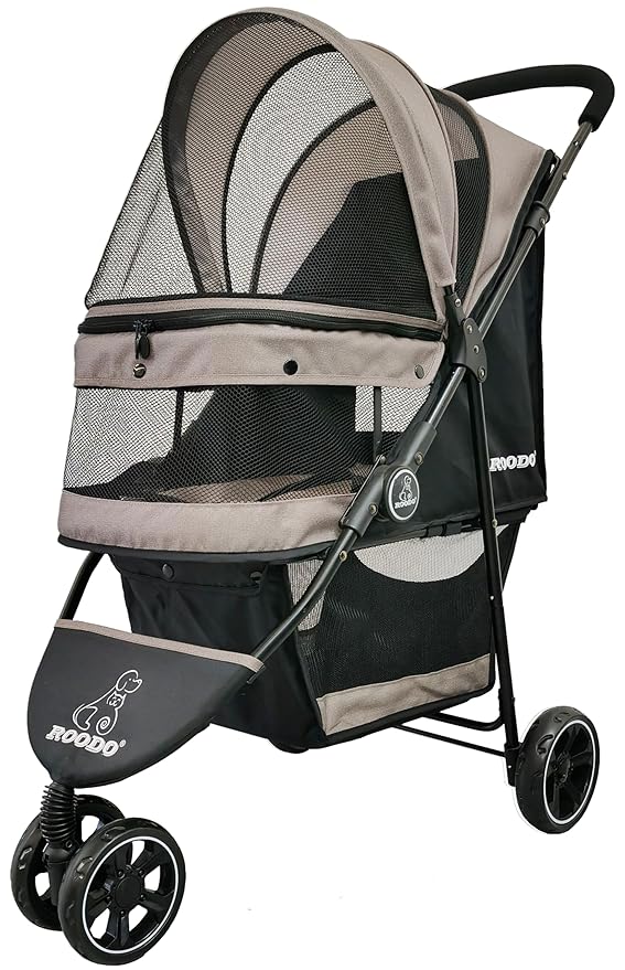 ROODO Escort 3Wheel Dog Stroller Cat Stroller Pet Stroller for Small Dogs and Cats