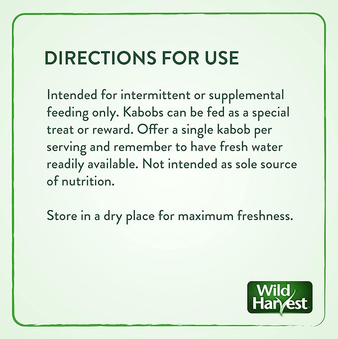 Wild Harvest Fruit Kabobs, 6 Count, for Pet Rabbits, Guinea Pigs, Hamsters, Gerbils, Mice and Rats