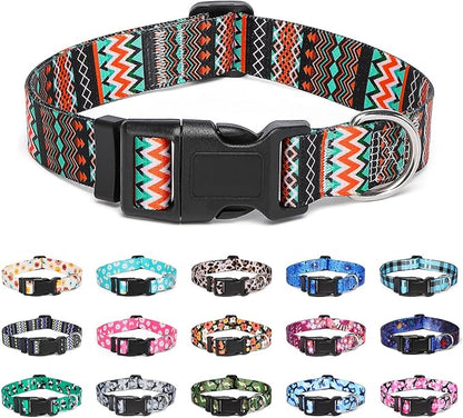 Adjustable Dog Collar with Patterns