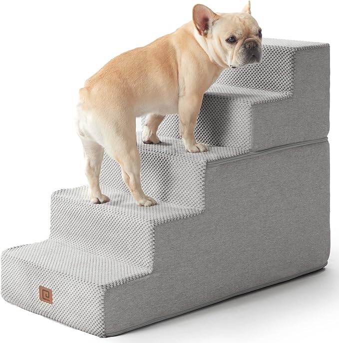EHEYCIGA Dog Stairs for High Bed 22.5”H 5-Step Dog