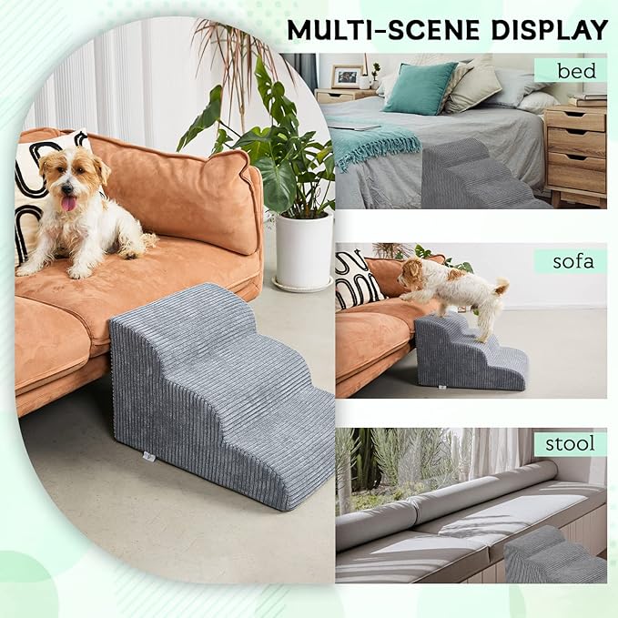 Dog Stairs & Steps for High Beds 3 Steps (H:16")