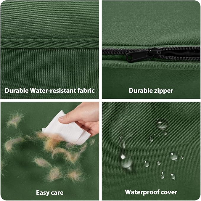 BFPETHOME Outdoor Dog Beds for Large Dogs (36 x 27in, Green)