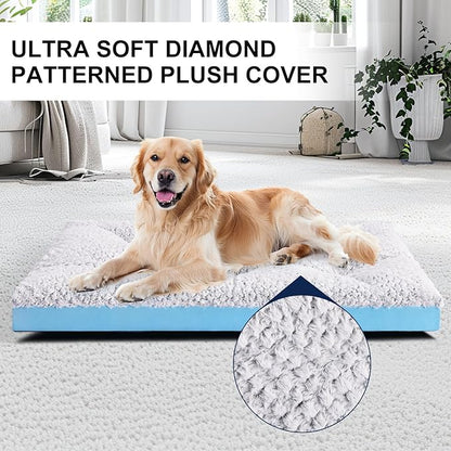 Premium Washable Dog Beds XXL Sized Dog 48 Inch 110 lbs, 48" x 30", Light