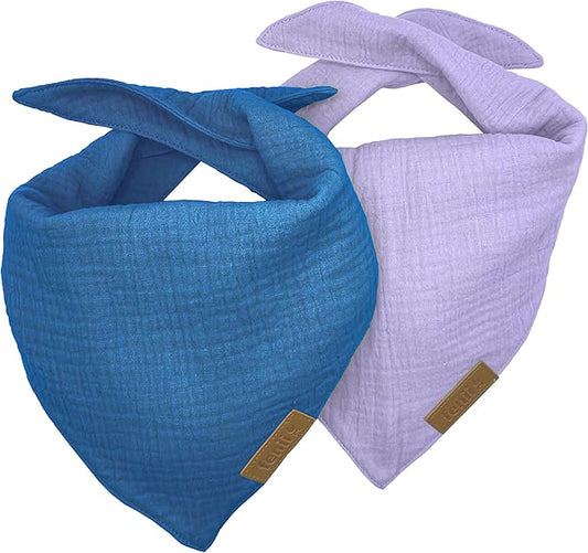 Premium Cotton Dog Bandanas 2 Pack