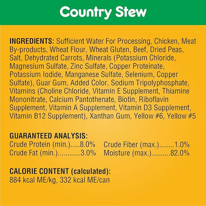 PEDIGREE CHOICE CUTS IN GRAVY Adult Canned Soft Wet Dog Food Variety Pack, with Beef and Country Stew, 13.2 oz. Cans (Pack of 12)