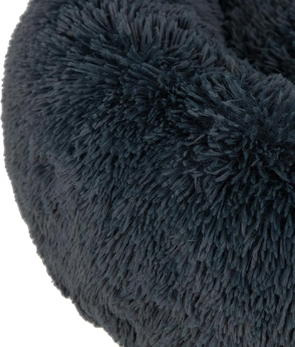 Best Pet Supplies Round Donut Dog Bed with Plush Faux Fur Fabric 24x24x7''