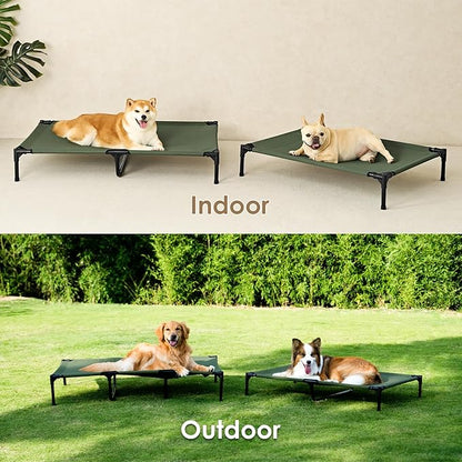 EHEYCIGA 44 Inch Elevated Dog Cot Beds for Large Dogs