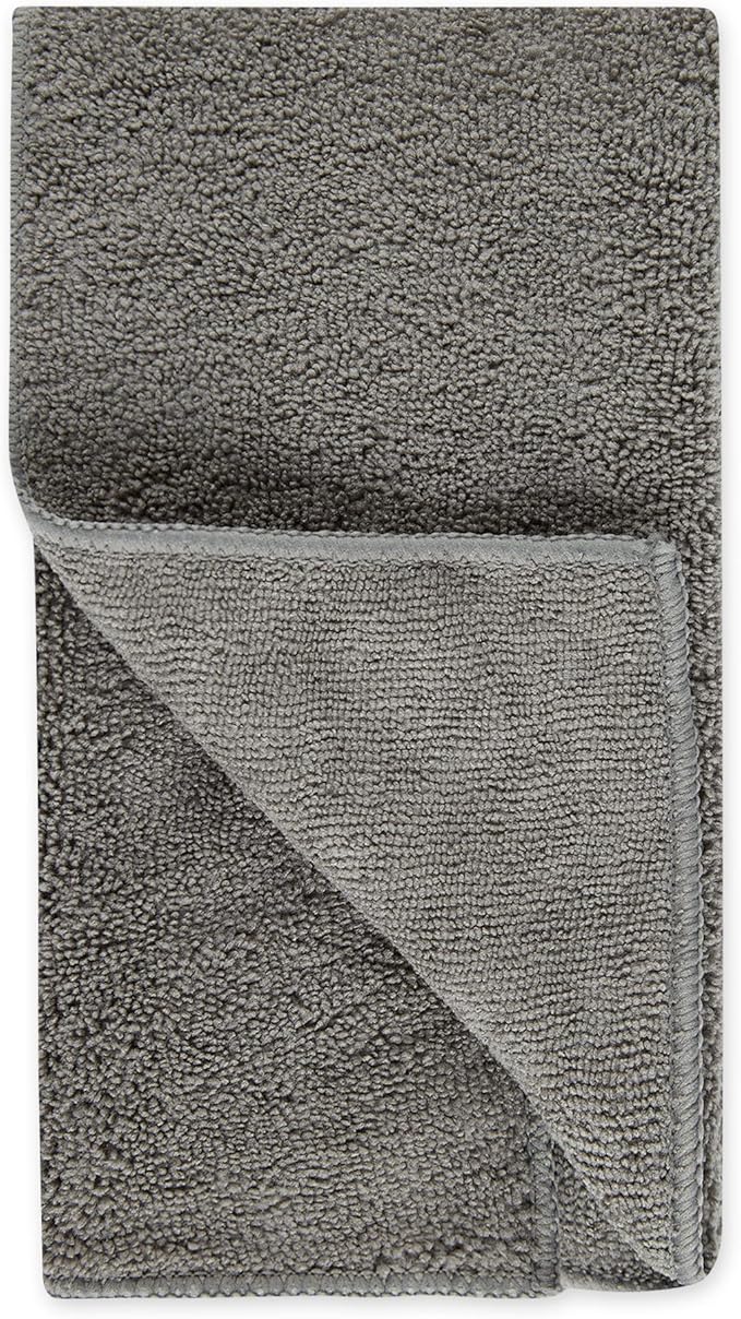 Bone Dry Pet Grooming Towel Collection Embroidered Absorbent Microfiber Drying Set 15x30, Gray, 3 Count