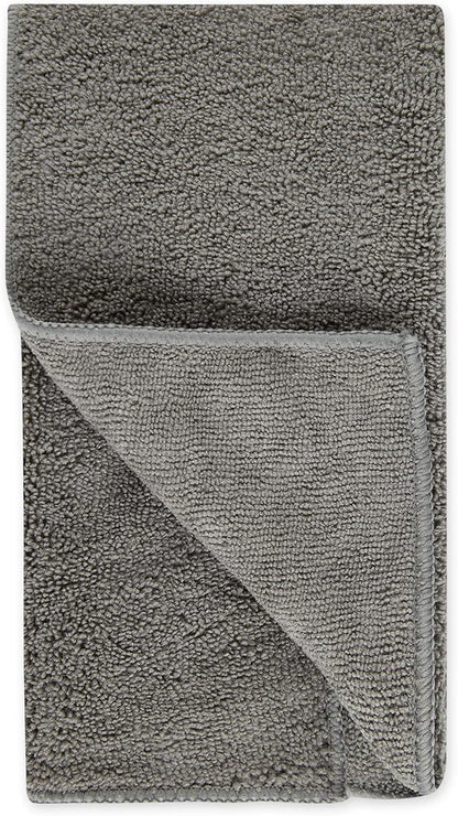 Bone Dry Pet Grooming Towel Collection Embroidered Absorbent Microfiber Drying Set 15x30, Gray, 3 Count