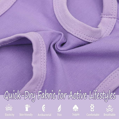 Paiaite Dog Clothes Fashionable Sleeveless Pet Vest: 'Little Miss Sassy' Printed Cotton Dog Shirt, Ideal for Small, Medium, and Large Breeds, Ensuring Comfort and Breathability Purple L