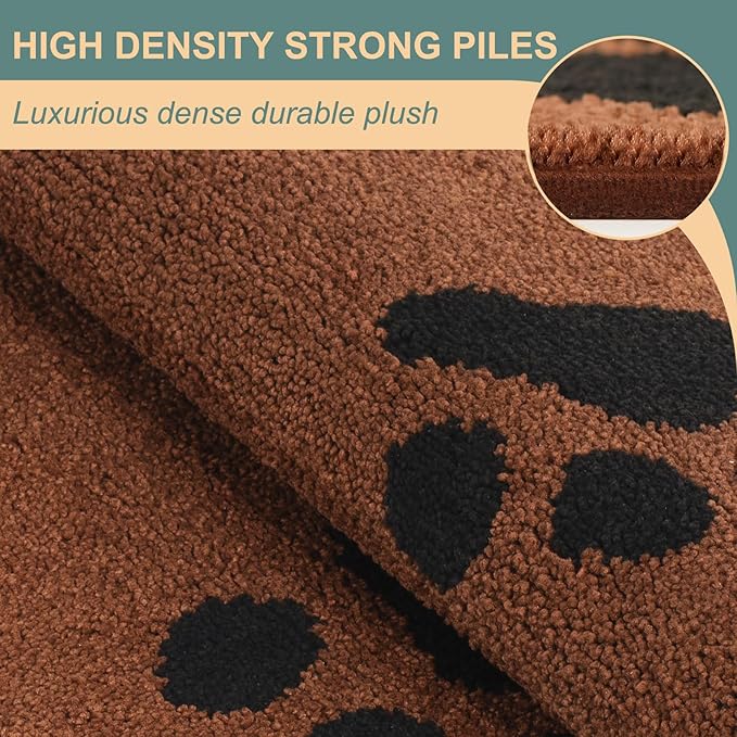 Mibao Door Mat Indoor 35.5" x 23.5", Brown