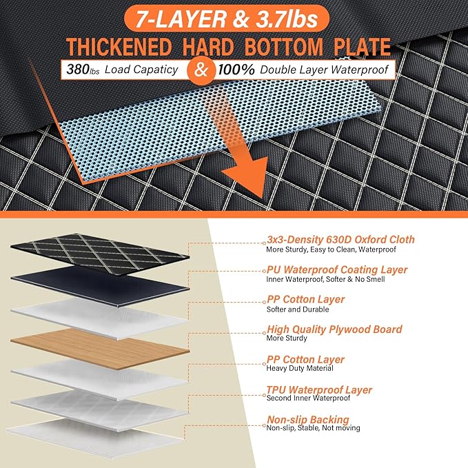 Back Seat Extender for Dogs 380lbs, Dog