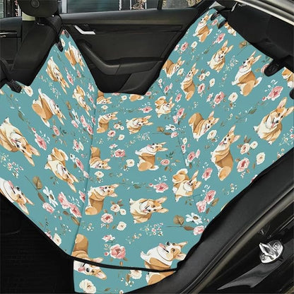 AFPANQZ Corgi Floral Car Dog Cat Seat Cover