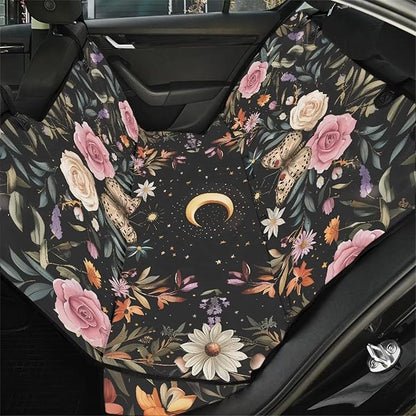 AFPANQZ Moon Flowers Car Back Seat Cover