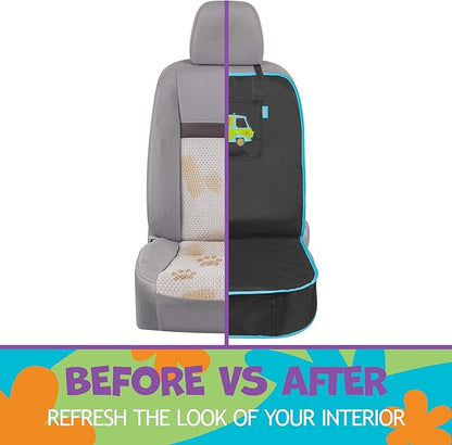 BDK Scooby Doo Dog Car Seat Cover for Front Seat – Dog Seat Protector with Storage Pocket