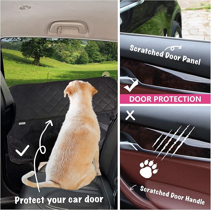 2PCS Car Door Protector for Dogs Pet Car Door Cover-Waterproof Scratchproof Nonslip Durable Car Door Protector (2 Packs