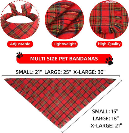 Christmas Dog Bandanas 2PCS-XLarge