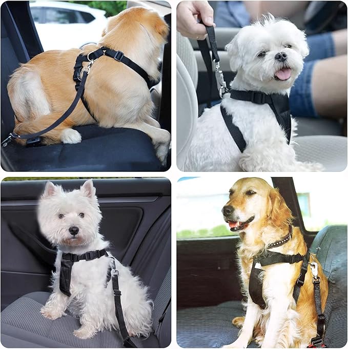 Eilin 2-in-1 Dog Car Vehicle Safety Vest Harness