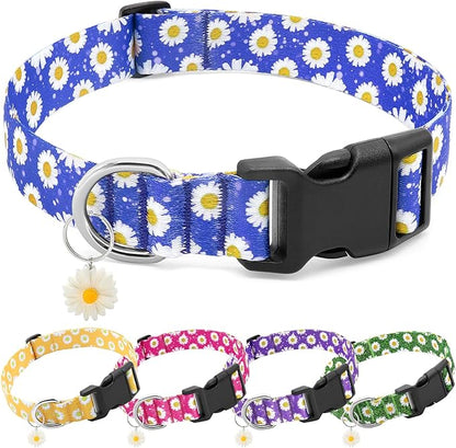BiPawTi Cute Dog Collars with Flower Floral