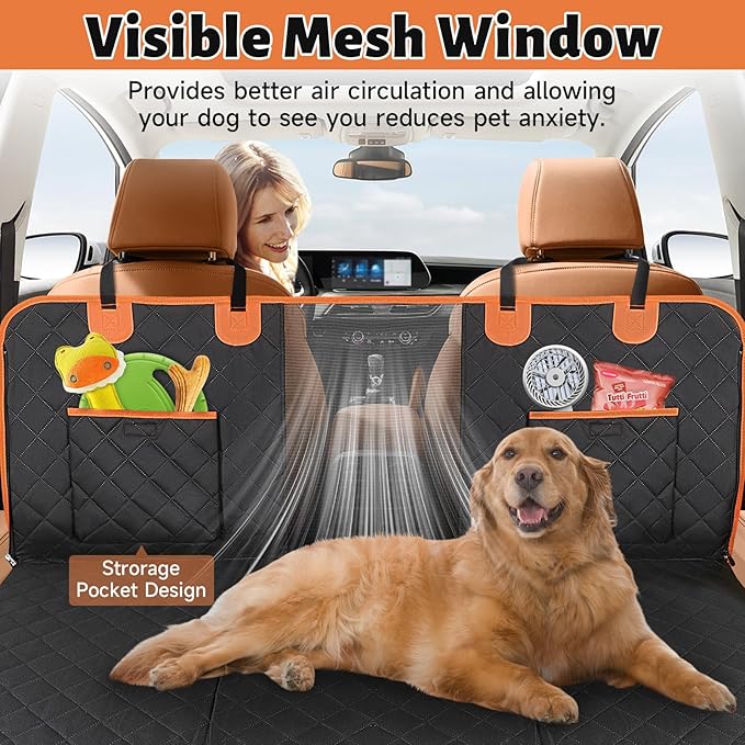 Back Seat Extender for Dogs Window,100% Waterproof