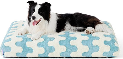Lesure Large Dog Beds-Thick Shredded Chopped Foam Pet Bed Bottom(36'x27', Blue