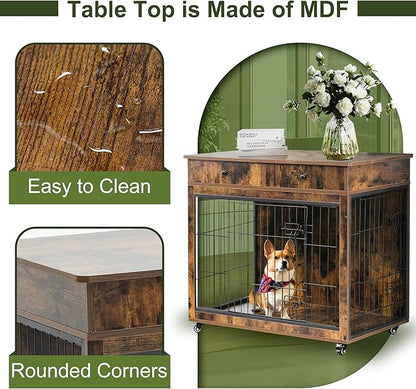 NicBex Dog Crate Furniture 31.7" L