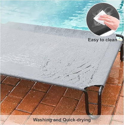 pettycare Elevated Outdoor Dog Bed 65 lbs,Grey