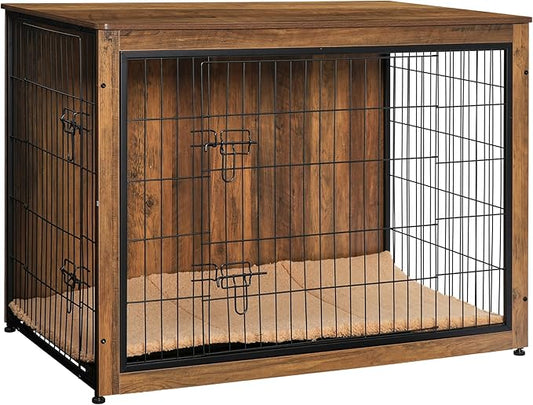 DWANTON Dog Crate Furniture with Cushion 43.3" L,