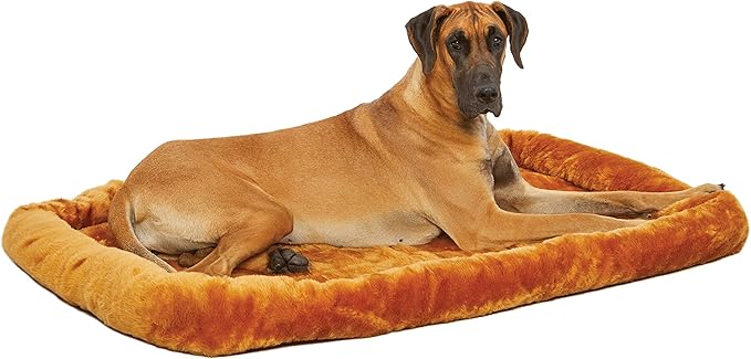 MidWest Homes for Pets Bolster Pet Bed for Dogs & Cats 54L-Inch Cinnamon Dog Bed or Cat Bed w/ Comfortable Bolster 54-Inch Dog