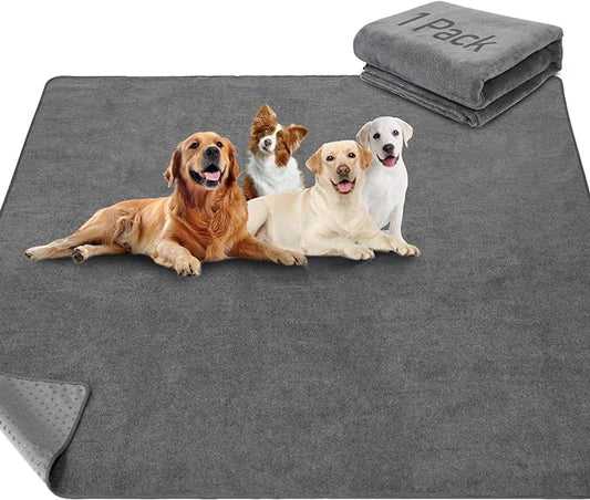 LOOBANI Non-Slip Washable Pee Pad for Dogs 1 Pack 52x82in, Gray