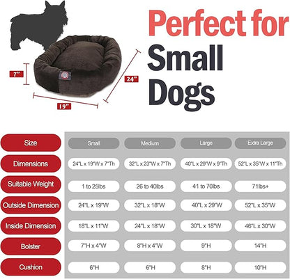 Majestic Pet Storm 24" Micro Velvet Dog Bed 24x19x7 (inch)