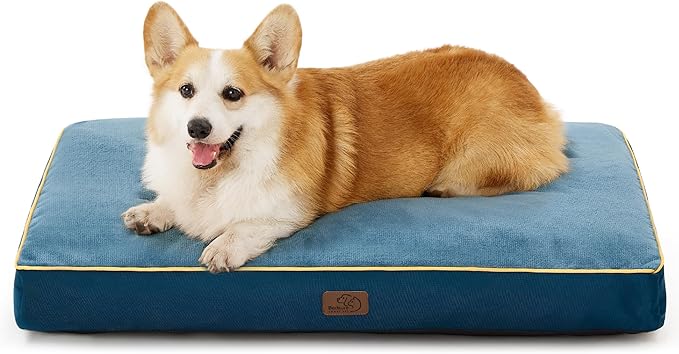Bedsure Waterproof Dog Beds for Large Dogs 4 inch 80lbs L-Crate