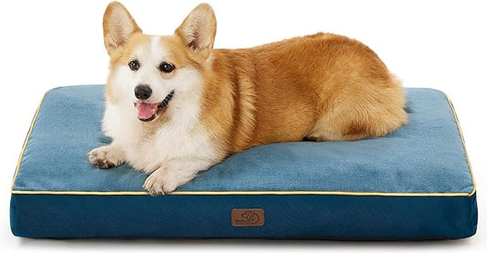 Bedsure Waterproof Dog Beds for Large Dogs 4 inch 80lbs L-Crate